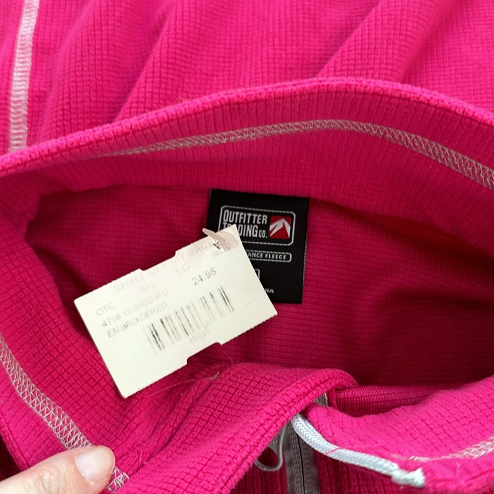 Outfitter Trading Women’s Pink Quarter Zip Winter Park Colorado Large - Picture 5 of 7